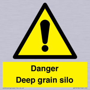 Danger Deep grain silo
